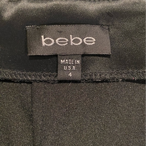 BEBE black pencil skirt, satin finish, size 4 (Small) - Picture 6 of 8